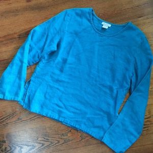 Russ Berens Long Sleeve Turquoise Top